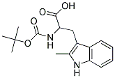 2-[(tert-butoxycarbonyl)amino]-3-(2-methyl-1H-indol-3-yl)propanoic acid 结构式