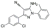 5-amino-3-(2,4-dichlorophenyl)-1-(2-methylphenyl)-1H-pyrazole-4-carbonitrile 结构式