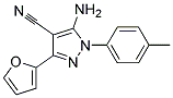 5-amino-3-furan-2-yl-1-(4-methylphenyl)-1H-pyrazole-4-carbonitrile 结构式