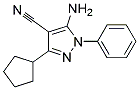 5-amino-3-cyclopentyl-1-phenyl-1H-pyrazole-4-carbonitrile 结构式