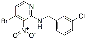 (4-Bromo-3-nitro-pyridin-2-yl)-(3-chloro-benzyl)-amine 结构式
