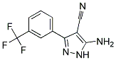 5-amino-3-[3-(trifluoromethyl)phenyl]-1H-pyrazole-4-carbonitrile 结构式