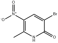 3-溴-6-甲基-5-硝基-2(1H)-吡啶酮 结构式