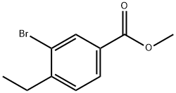 3-溴-4-乙基苯甲酸甲酯 结构式