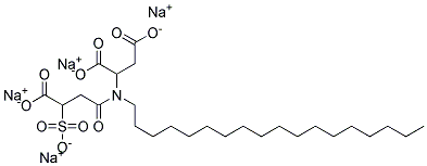 N-(N-Octadecyl)-N-(1,2-dicarboxyethyl) sulfosuccinamic acid, tetrasodium salt 结构式