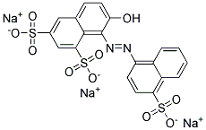 Trisodium 2-hydroxy-1-(4-sulfonato-1-naphthylazo)naphthalen-6,8-disulfonate 结构式