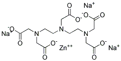 Diethylenetriaminepentaacetic acid, zinc trisodium salt 结构式