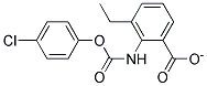 2-((P-CHLOROPHENOXY)CARBONYLAMINO)ETHYLBENZOATE 结构式