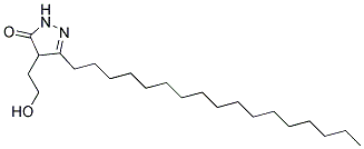 3-HEPTADECYL-4-(2-HYDROXYETHYL)-2-PYRAZOLIN-5-ONE 结构式