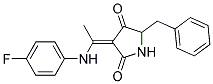 5-Benzyl-3-(1-(p-fluoroanilino)ethylidene)-2,4-pyrrolidinedione 结构式