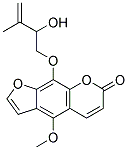 9-(2-Hydroxy-3-methyl-3-butenyloxy)-4-methoxyfuro(3,2-g)chromen-7-one 结构式