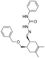 CIS-6-BENZYLOXYMETHYL-3,4-DIMETHYL-3-CYCLOHEXENECARBALDEHYDE4-PHENYLSEMICARBAZONE 结构式