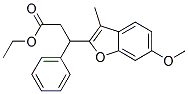 ETHYL-3-(6-METHOXY-3-METHYLBENZO(B)FURAN-2-YL)-3-PHENYLPROPIONATE 结构式