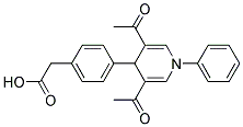 P-(3,5-DIACETYL-1-PHENYL-1,4-DIHYDRO-4-PYRIDYL)PHENYLACETATE 结构式