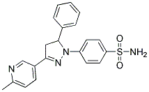 P-(3-(6-METHYL-3-PYRIDYL)-5-PHENYL-2-PYRAZOLIN-1-YL)BENZENESULFONAMIDE 结构式