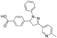 P-(3-(6-METHYL-3-PYRIDYL)-1-PHENYL-2-PYRAZOLIN-5-YL)BENZOICACID 结构式