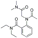 O-(N-ACETYL-N-(2-DIMETHYLAMINO-2-OXOETHYL)AMINO)-N,N-DIETHYLBENZAMIDE 结构式