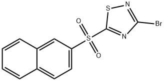 3-Bromo-5-(naphthalen-2-ylsulfonyl)-1,2,4-thiadiazole 结构式