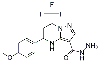 5-(4-Methoxy-phenyl)-7-trifluoromethyl-4,5,6,7-tetrahydro-pyrazolo[1,5-a]pyrimidine-3-carboxylicacidhydrazide 结构式