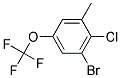 3-Bromo-2-chloro-5-(trifluoromethoxy)toluene 结构式