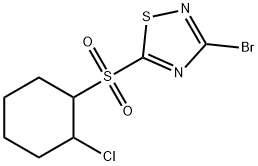 3-BROMO-5-(2-CHLOROCYCLOHEXYLSULFONYL)-1,2,4-THIADIAZOLE 结构式