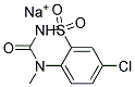 7-Chloro-4-methyl-2H-1,2,4-benzothiadiazin-3(4H)-one-1,1-dioxidesodiumsalt 结构式