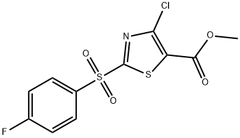 METHYL 4-CHLORO-2-(4-FLUOROPHENYLSULFONYL)THIAZOLE-5-CARBOXYLATE 结构式