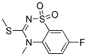 7-FLUORO-4-METHYL-3-METHYLTHIO-4H-1,2,4-BENZOTHIADIAZIN-1,1-DIOXIDE 结构式