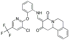 3-((2-((3-Chloro-5-(trifluoromethyl)-2-pyridinyl)oxy)anilino)methylene)-1,6,7,11b-tetrahydro-2H-pyrido[2,1-a]isoquinoline-2,4(3H)-dione 结构式