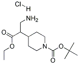 Ethyl 3-(1-Boc-piperidine-4-yl)-DL-beta-alaninate HCl 结构式