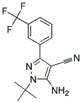 5-amino-1-tert-butyl-3-[3-(trifluoromethyl)phenyl]-1H-pyrazole-4-carbonitrile 结构式