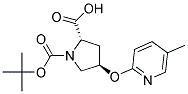 (2S,4R)-1-(tert-butoxycarbonyl)-4-[(5-methylpyridin-2-yl)oxy]pyrrolidine-2-carboxylic acid 结构式