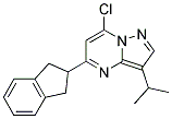 7-chloro-5-(2,3-dihydro-1H-inden-2-yl)-3-(1-methylethyl)pyrazolo[1,5-a]pyrimidine 结构式
