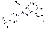 5-amino-1-(2,5-difluorophenyl)-3-[4-(trifluoromethyl)phenyl]-1H-pyrazole-4-carbonitrile 结构式