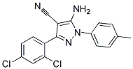 5-amino-3-(2,4-dichlorophenyl)-1-(4-methylphenyl)-1H-pyrazole-4-carbonitrile 结构式