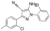 5-amino-1-(2-chlorophenyl)-3-(2-chloro-4-methylphenyl)-1H-pyrazole-4-carbonitrile 结构式