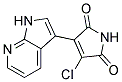 3-chloro-4-(1H-pyrrolo[2,3-b]pyridin-3-yl)-1H-pyrrole-2,5-dione 结构式