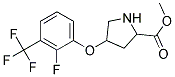 4-(2-Fluoro-3-trifluoromethyl-phenoxy)-pyrrolidine-2-carboxylic acid methyl ester 结构式