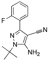 5-amino-1-tert-butyl-3-(2-fluorophenyl)-1H-pyrazole-4-carbonitrile 结构式