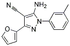 5-amino-3-furan-2-yl-1-(3-methylphenyl)-1H-pyrazole-4-carbonitrile 结构式