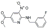 6-(3-Fluoro-benzylamino)-5-nitro-nicotinic acid methyl ester 结构式