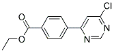 4-(6-Chloro-pyrimidin-4-yl)-benzoic acid ethyl ester 结构式