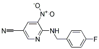 6-(4-Fluoro-benzylamino)-5-nitro-nicotinonitrile 结构式