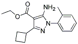 ethyl 5-amino-3-cyclobutyl-1-(2-methylphenyl)-1H-pyrazole-4-carboxylate 结构式