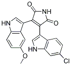 3-(6-chloro-1H-indol-3-yl)-4-(5-methoxy-1H-indol-3-yl)-1H-pyrrole-2,5-dione 结构式