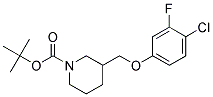 3-(4-Chloro-3-fluoro-phenoxymethyl)-piperidine-1-carboxylic acid tert-butyl ester 结构式