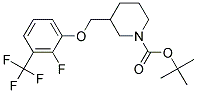 3-(2-Fluoro-3-trifluoromethyl-phenoxymethyl)-piperidine-1-carboxylic acid tert-butyl ester 结构式