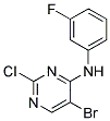 5-bromo-2-chloro-N-(3-fluorophenyl)pyrimidin-4-amine 结构式