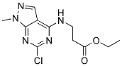 ethyl 3-[(6-chloro-1-methyl-1H-pyrazolo[3,4-d]pyrimidin-4-yl)amino]propanoate 结构式