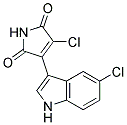 3-chloro-4-(5-chloro-1H-indol-3-yl)-1H-pyrrole-2,5-dione 结构式